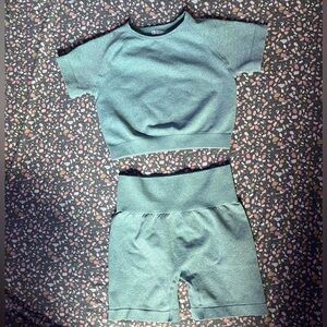 Green Two-Piece Athletic Set